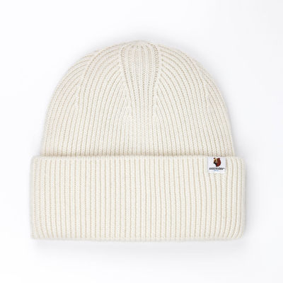 100% Merino vlnená čiapka Arctic - Prírodná biela