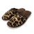 Dámske chlpaté papuče s leopardím vzorom